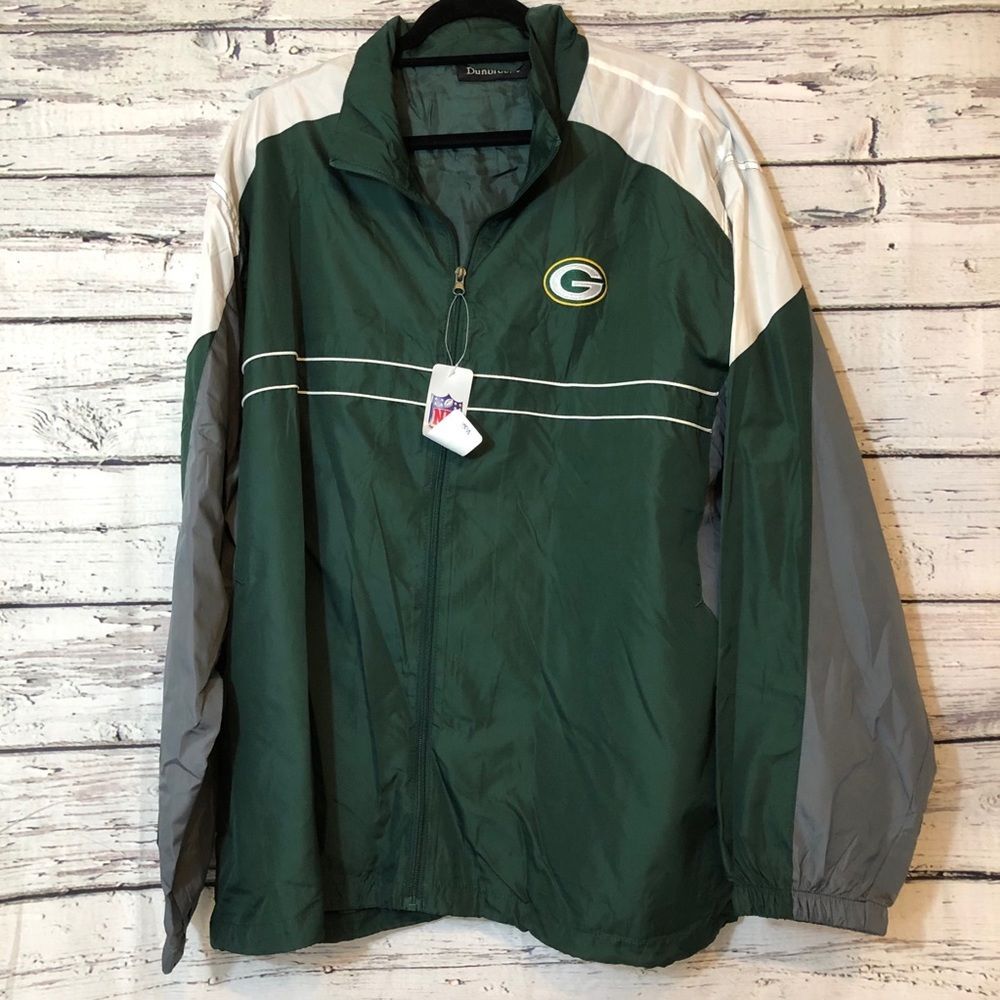 Green Bay Packers Men's XXL Dunbrooke NFL SI Windbreaker Embroidered Logo